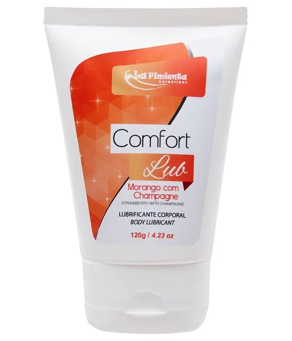 Lubrificante Comfort Lub Beijável 120G - MORANGO COM CHAMPANHE