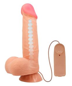 Pênis Realístico Vibrador De Multi-Velocidade Sliding Skin 21.8X4.6