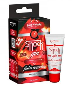 SHOCK GIN VIBRADOR LÍQUIDO EXCITANTE 8G  - FRUTAS VERMELHAS