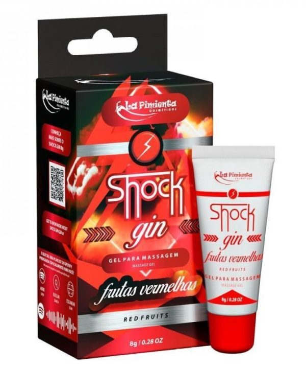 SHOCK GIN VIBRADOR LÍQUIDO EXCITANTE 8G - FRUTAS VERMELHAS