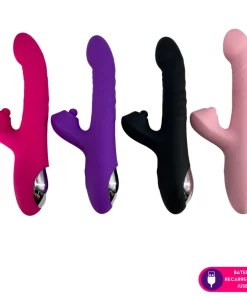 Vibrador ponto G ZY com estimulador clitoriano - PINK