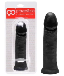 Pênis De Borracha Maciça 17,5 X 3,9Cm - PRETO