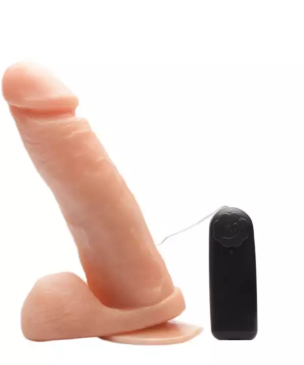 PROTESE COM VIBRO 20 X 4,1CM - BEGE