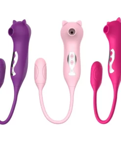 Vibrador dupla função formato Cat  - PINK