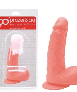 Pênis De Borracha Maciça 18,2 X 4,3Cm - BEGE