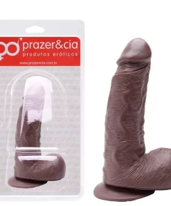 Pênis De Borracha Maciça 18,2 X 4,3Cm - CHOCOLATE