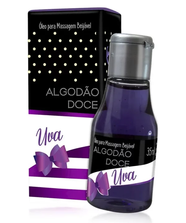 Algodão Doce Óleo para Massagem Beijável de Uva Hot 35ml