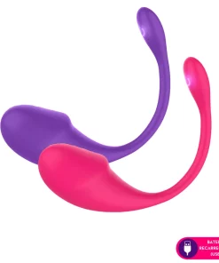 Vibrador de casal em formato de glande YV8 por aplicativo - PINK