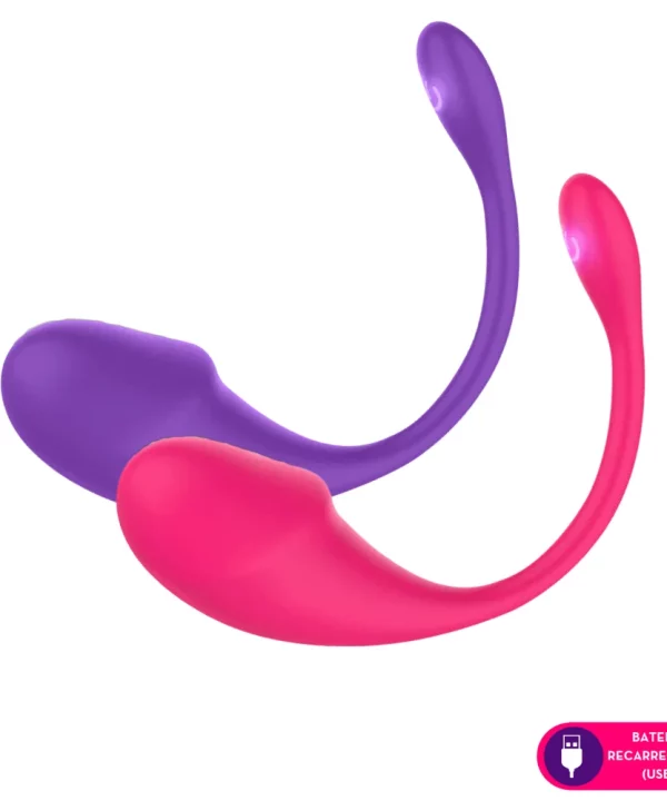 Vibrador de casal em formato de glande YV8 por aplicativo - ROXO