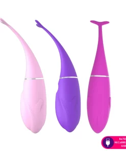 Cápsula vibratória em formato de golfinho por aplicativo - ROXO