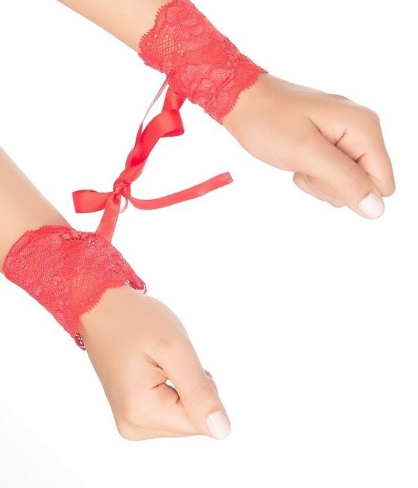Algema Sensual Rendada - VERMELHO