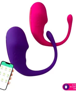 Vibrador de casal em formato de glande por aplicativo PW7 - PINK