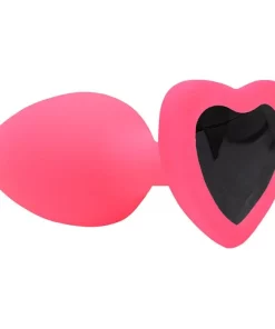 Plug Anal Coração Silicone Tamanho P - PINK
