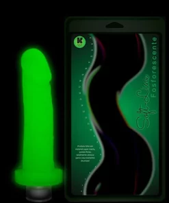 Prótese com Vibrador Interno Fosforescente 16 cm x 3,7 cm
