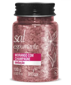 SAL DE BANHO ESPUMANTE 100G - morango com champagne