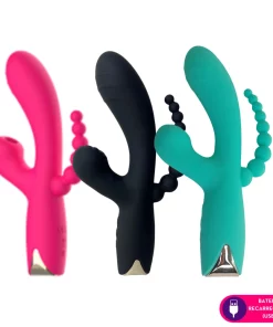 Vibrador ponto G com tripla estimulação VX1 - PINK