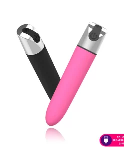 Cápsula vibratória aveludada recarregável PKL3- ROSA