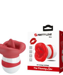 Estimulador Formato Boca com Língua Estimuladora – PRETTY LOVE MINA