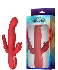 Vibrador Recarregável Ponto G com Estimulador Duplo – GOOD VIBE TOYS