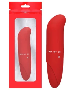 VIBRADOR PONTO G ABS AVELUDADO - VERMELHO