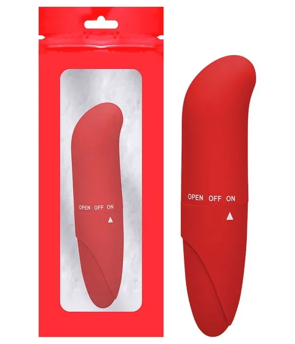 VIBRADOR PONTO G ABS AVELUDADO - VERMELHO