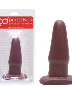 Plug Anal De Borracha Maciça 13 X 4,3Cm - CHOCOLATE
