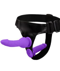 Cinta Peniana com Prótese Dupla BDSM - ROXO