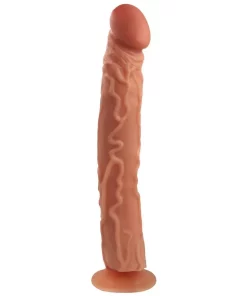 Garanhão Prótese Realística com Veias e Glande Salientes Bege 32 x 5 cm