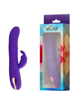 Vibrador Recarregável com Movimentos Vai e Vem e Estimulador Clitoriano