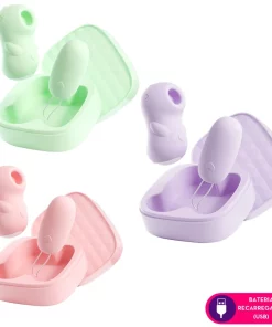 Cápsula vibrátoria com estimulador clitoriano - lilas