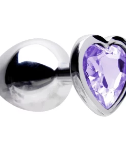 Plug Anal Aço Coração M 8 X 3,4Cm - LILAS