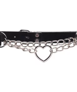 Coleira Bondage Corrente Coração