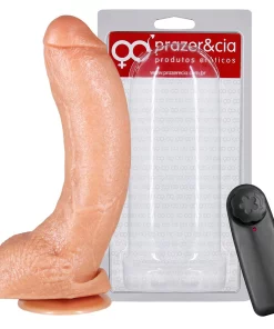 Prótese Com Escroto Vibro E Ventosa 24 X 5Cm