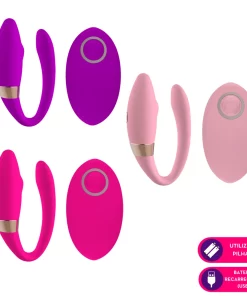 Vibrador casal com controle remoto F6E - PINK