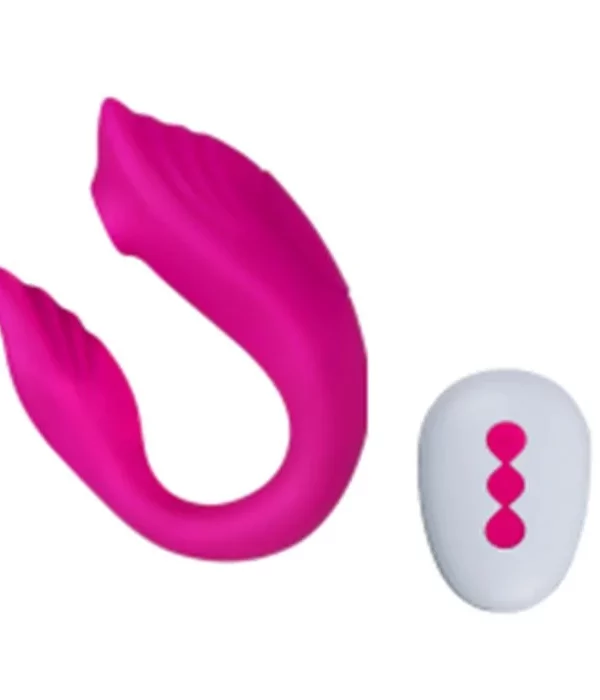Vibrador casal com estimulador clitoriano P8Y