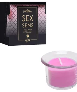 Vela Sex Sens Massagem Aromática 20G Hot - LOVE