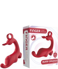 Dedeira Vibratória Recarregável com Estimulador Clitoriano – FINGER G-SPOT MASSAGER