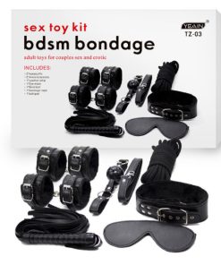 Kit Bondage com 7 Peças com Forro em Pelúcia – YEAIN BDSM BONDAGE