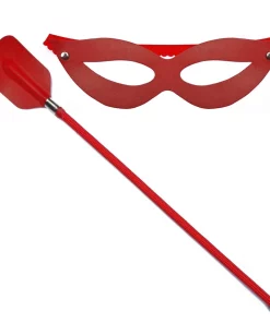 Kit Tiazinha Com Máscara E Chibata Retangular 45Cm - VERMELHO