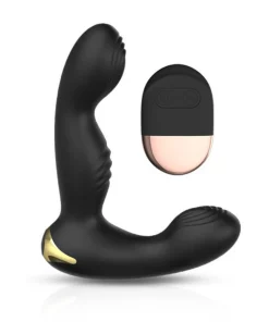 Massageador de próstata com estimulador de testículos