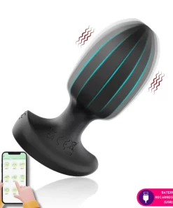 Plug anal vibratório por aplicativo em silicone 9s