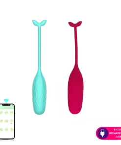 Cápsula vibratória em formato de baleia por aplicativo 4GA - PINK
