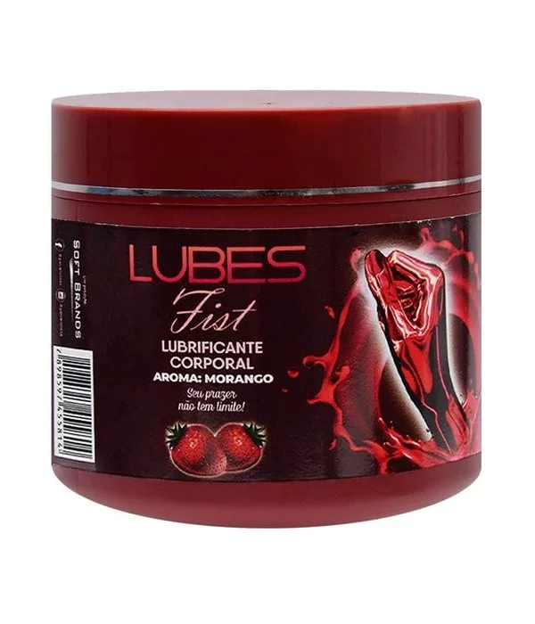 Lubes Fist Lubrificante Aromático For Fisting 500G - morango