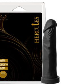 Kratos – Prótese Realística 22 x 5,3 cm – Maciça, Intensa e Super Potente - PRETO