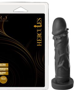 Eros – Prótese Realística 17 x 3,7 cm – Estímulo Suave com Detalhe na Glande - PRETO