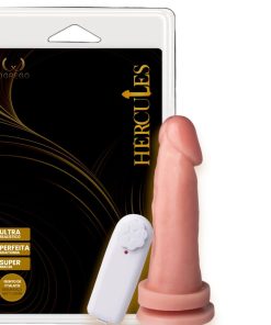 Dionísio – Vibrador Realístico 17 x 4,5 cm – Com Ventosa e Controle com Fio
