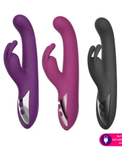 Super vibrador ponto g com estimulador rabbit - pink