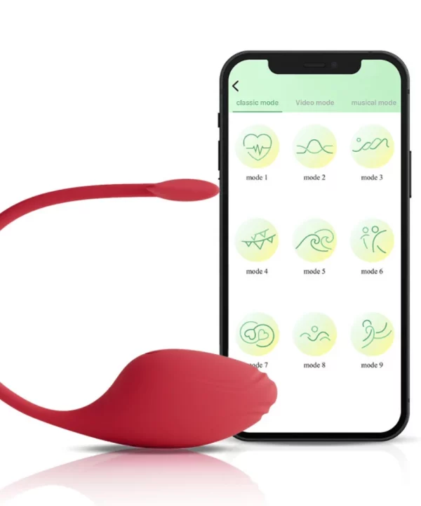 Cápsula vibratória por aplicativo 5K - VERMELHO