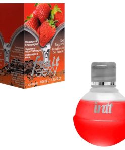 Fruit Sexy Gel Beijável Saborizado 40G - MORANGO COM CHAMPANHE
