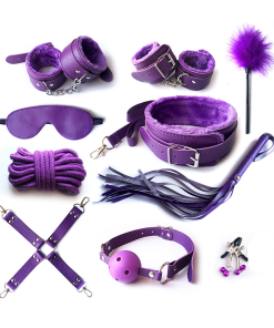 Kit Sado BDSM com 10 peças - Lilás